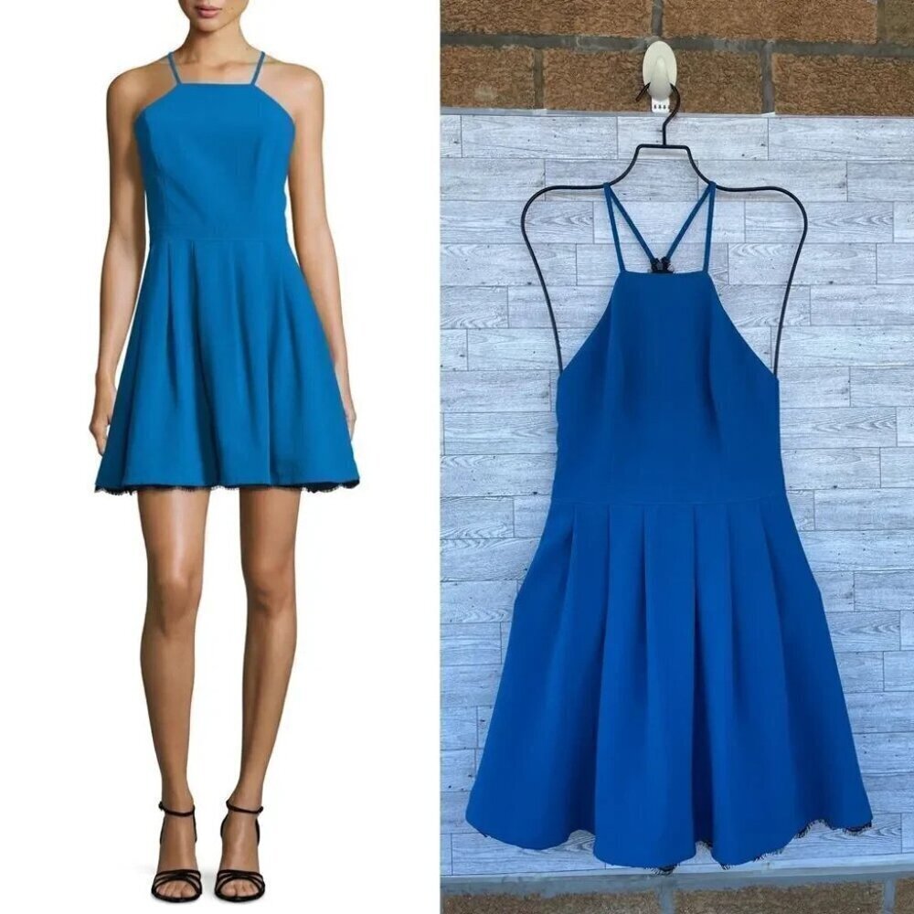 Lovers + Friends cocktail dress with contrasting scalloped lace XS